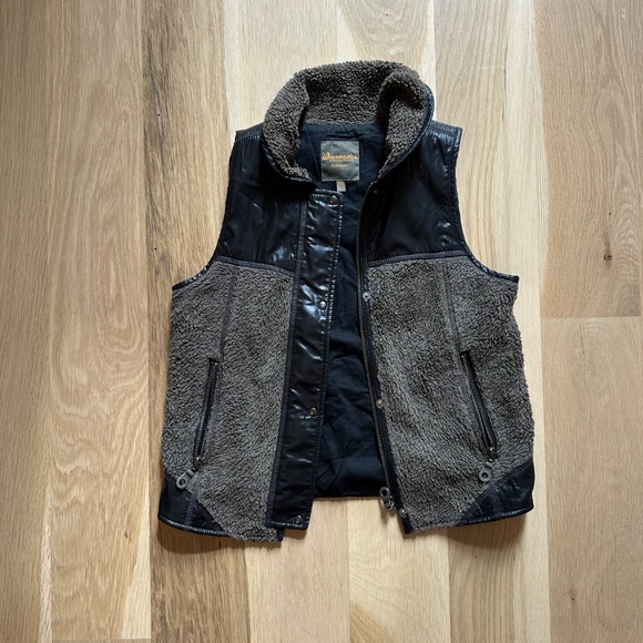 Madewell Brown and black fleece with shearling details in size XS - Picture 3 of 5